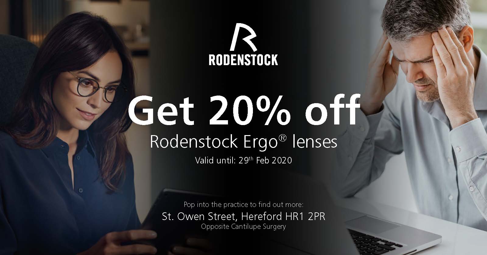 Happy New Year! Enjoy 20% off Rodenstock Ergo® lenses this season